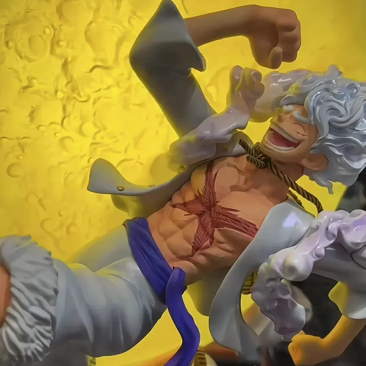 16 cm große One Piece Ruffy Gear 5 Nika-Figur – leuchtende PVC-Actionmodellstatue und Sammlergeschenkspielzeug
