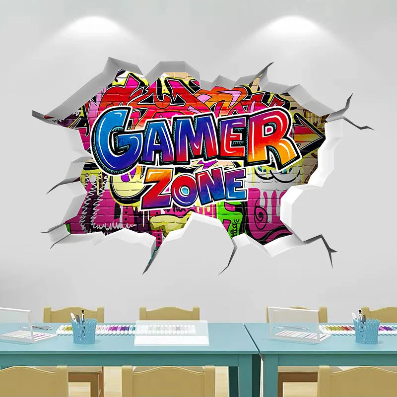 Coole 3D-Wandaufkleber mit Anime-Motiv, Vinyl, für Kinder, Dekoration