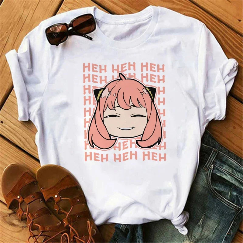 Anime Spy X Family T-Shirt Harajuku Fashion Women’s Short Sleeve O-Neck