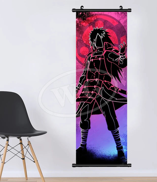 Bandai Anime Canvas Naruto Painting Kakashi Picture Hanging Scrolls Home Decor Wall Artwork