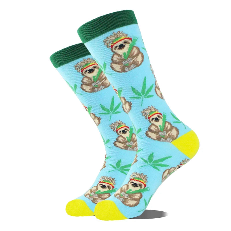 Alien Design Hund Panda Hai Pinguin Frosch Skarpetki Sokken Hip Hop