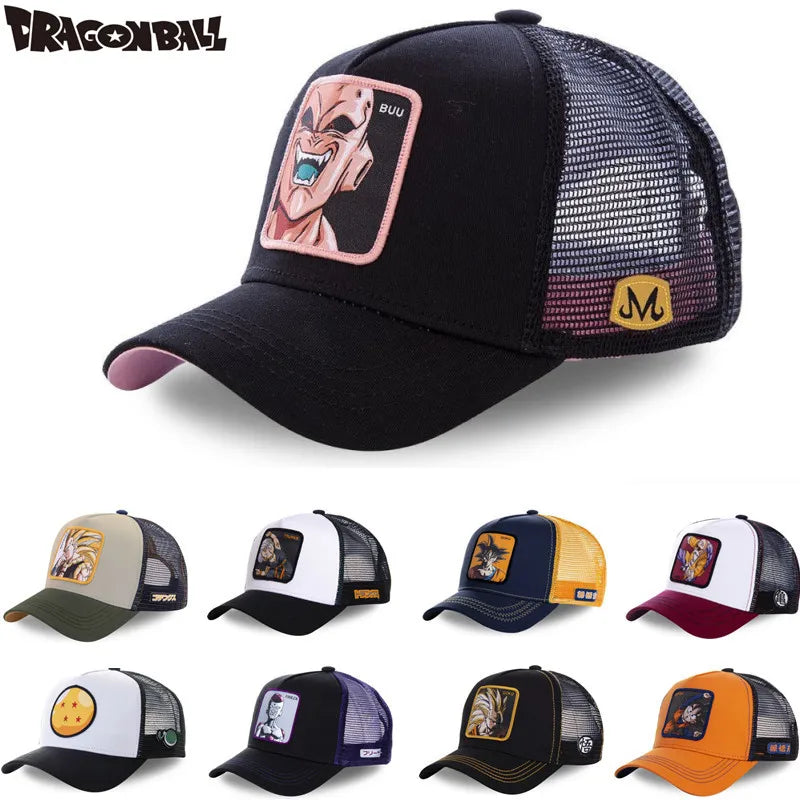 Hochwertige Dragon Ball Z Son Goku Baseballkappe – verstellbare Trucker-Mütze aus Baumwolle für Männer und Frauen