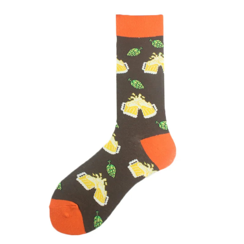 Fröhliche, lustige Unisex-Socken – Medizinische Zähne und Schafmuster, Hip-Hop-Skateboard-Stil