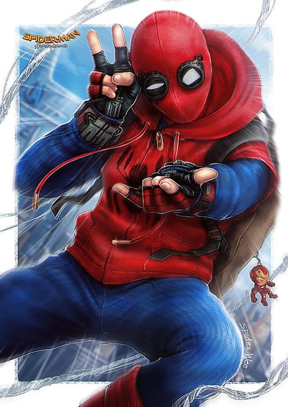 YOUQU Diamantmalerei Kunstfiguren Stickerei Kreuzstich „Deadpool“ Diamantmosaik Heimdekoration