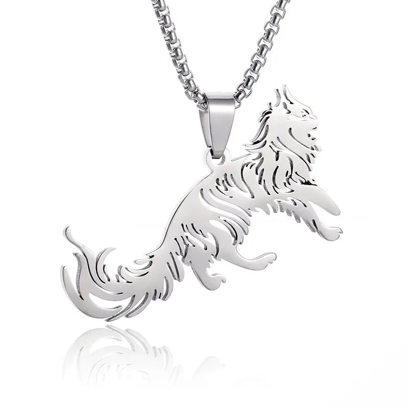 Hot Hug Love Pet Cat Couple Necklace – Stainless Steel BFF Pendant for Men & Women, Friendship Jewelry Gift