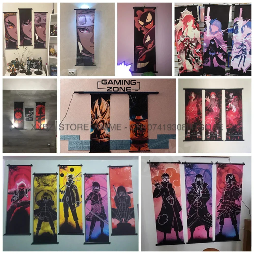 Jujutsu Kaisen Wall Artwork Scroll Picture Print Canvas Home Decor