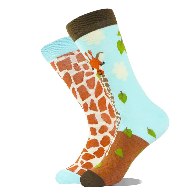 AB Happy Cotton Chaussettes amusantes Panda Duck Crazy Design Sokken