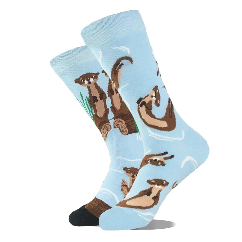 AB Happy Cotton Chaussettes amusantes Panda Duck Crazy Design Sokken
