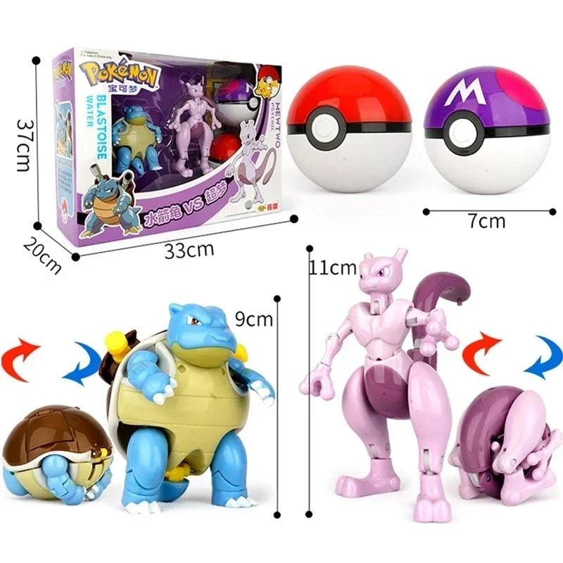 Pokemon Ball Variante Spielzeug Modell Pikachu Jenny Schildkröte Tasche Monster Action Figur Spielzeug