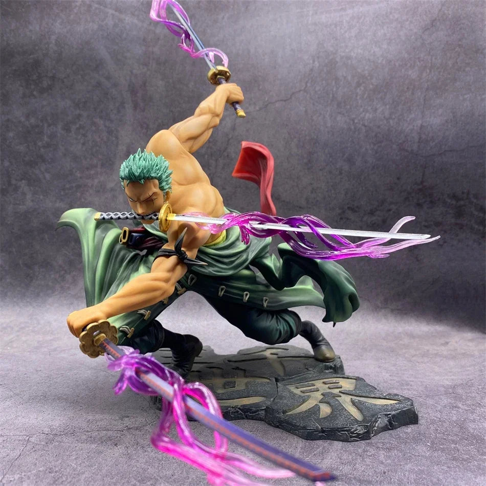 10 cm große One Piece Roronoa Zoro GK-Figur – Sammlerstück im Drei-Schwert-Stil