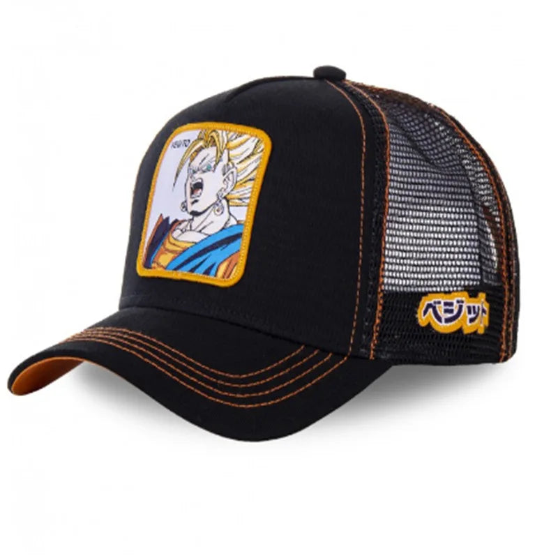 Hochwertige Dragon Ball Z Son Goku Baseballkappe – verstellbare Trucker-Mütze aus Baumwolle für Männer und Frauen