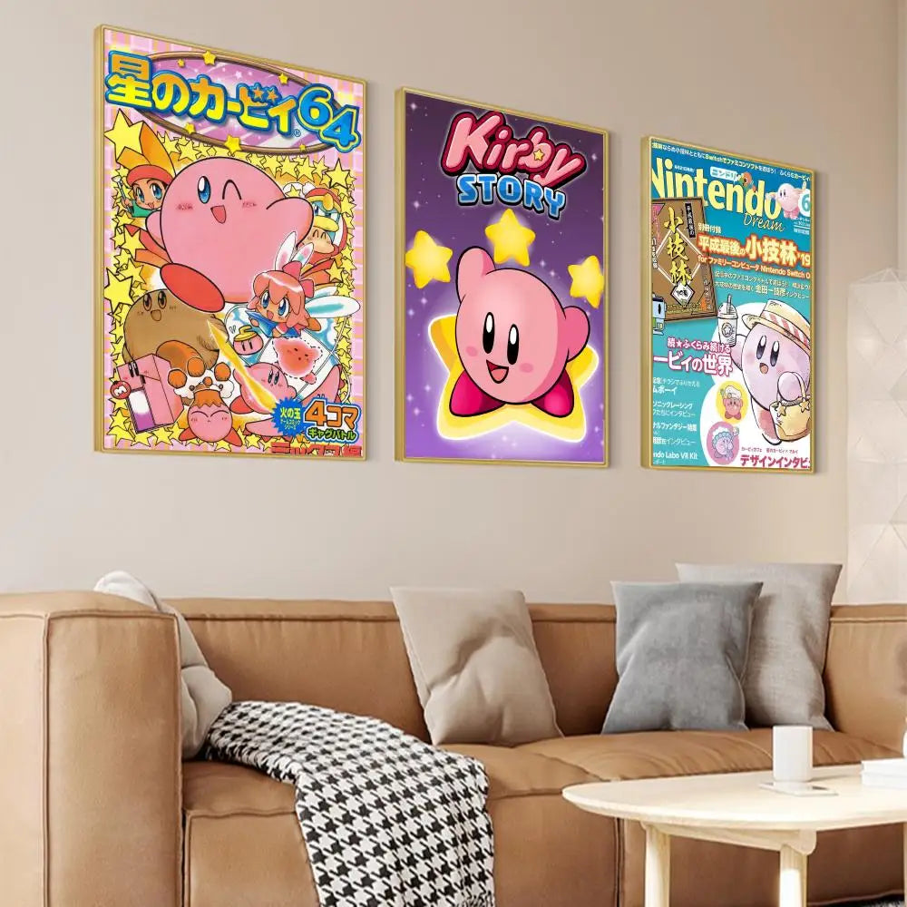 Cartoon Cute K-Kirby Poster Paper Print Art Painting Decoration