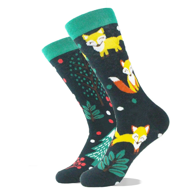 AB Happy Cotton Chaussettes amusantes Panda Duck Crazy Design Sokken