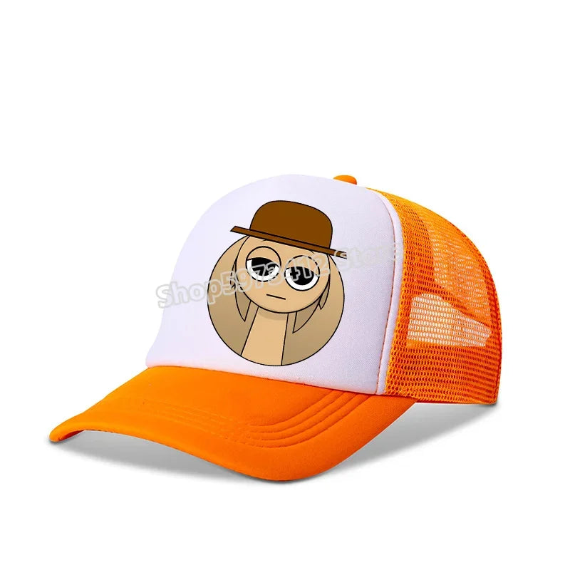 Incredibox Sprunki Kinder-Baseballkappe – Cartoon-Anime, verstellbarer Sonnenhut für Outdoor-Sport und Geburtstagsgeschenke