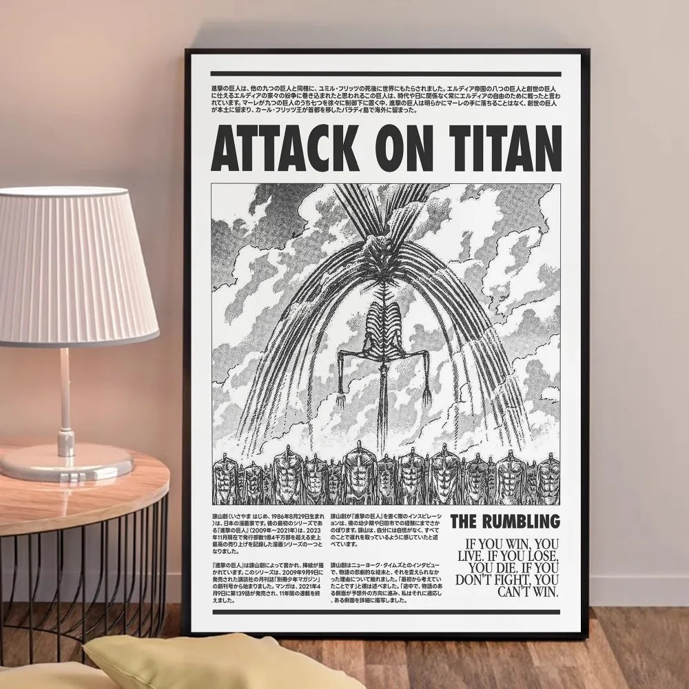 Anime A-Attack on Titans Poster, hochwertige Drucke, Wandkunst, Heimdekoration