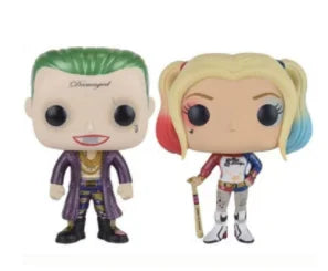 Funko Pop Heroes - Suicide Squad Joker & Harley Quinn Vinyl Figures | 2pcs Collectible Toys for Kids