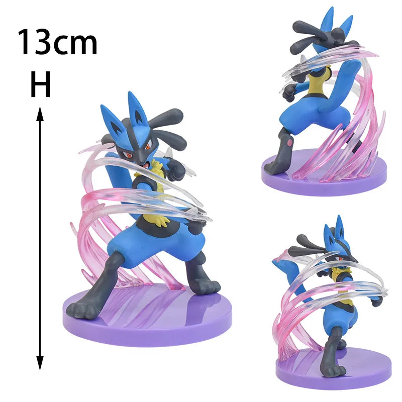 13cm Riolu Lucario Pokemon Action Modell Anime PVC Figur Statue Spielzeug mit Basis Dekoration