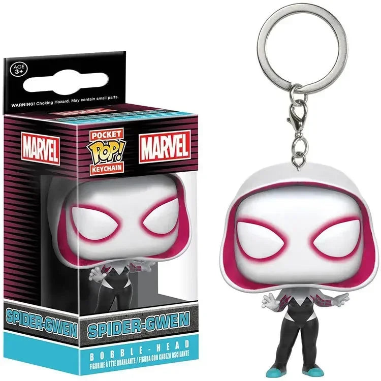 NEW FUNKO POP MARVELs Spider-Man SPIDEY Keychain Vinyl Figure Toys