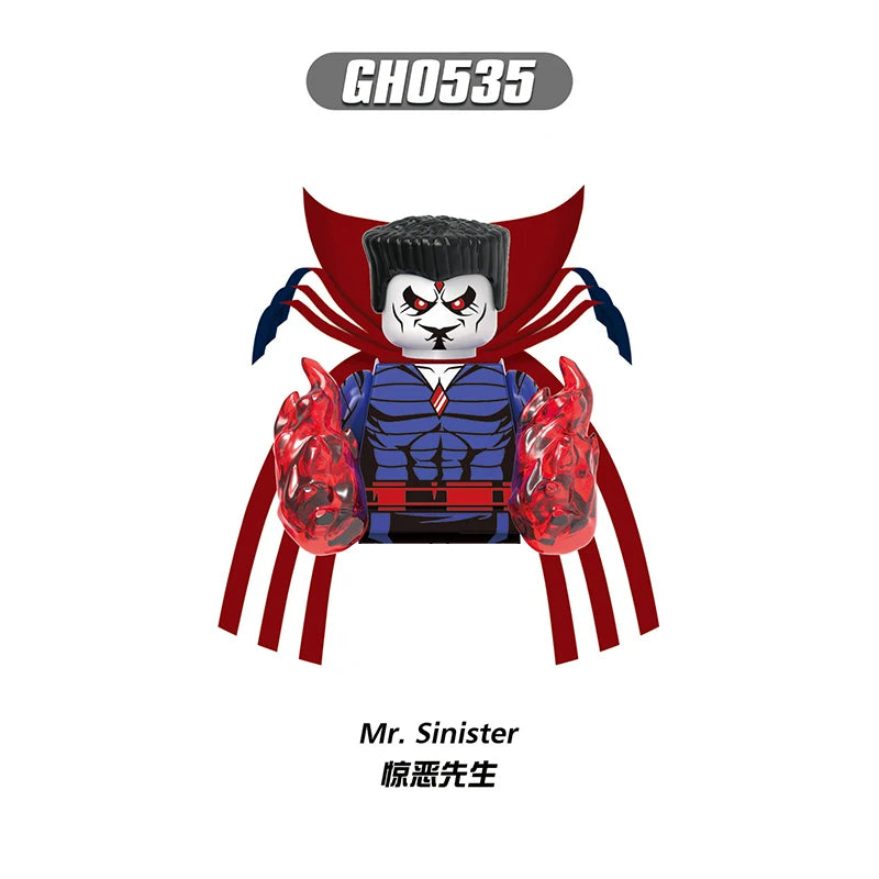 Marvel Mini Blocks – Doctor Doom, Cable und Mr. Sinister Actionfiguren, Bauspielzeugset für Kinder und Partygeschenke