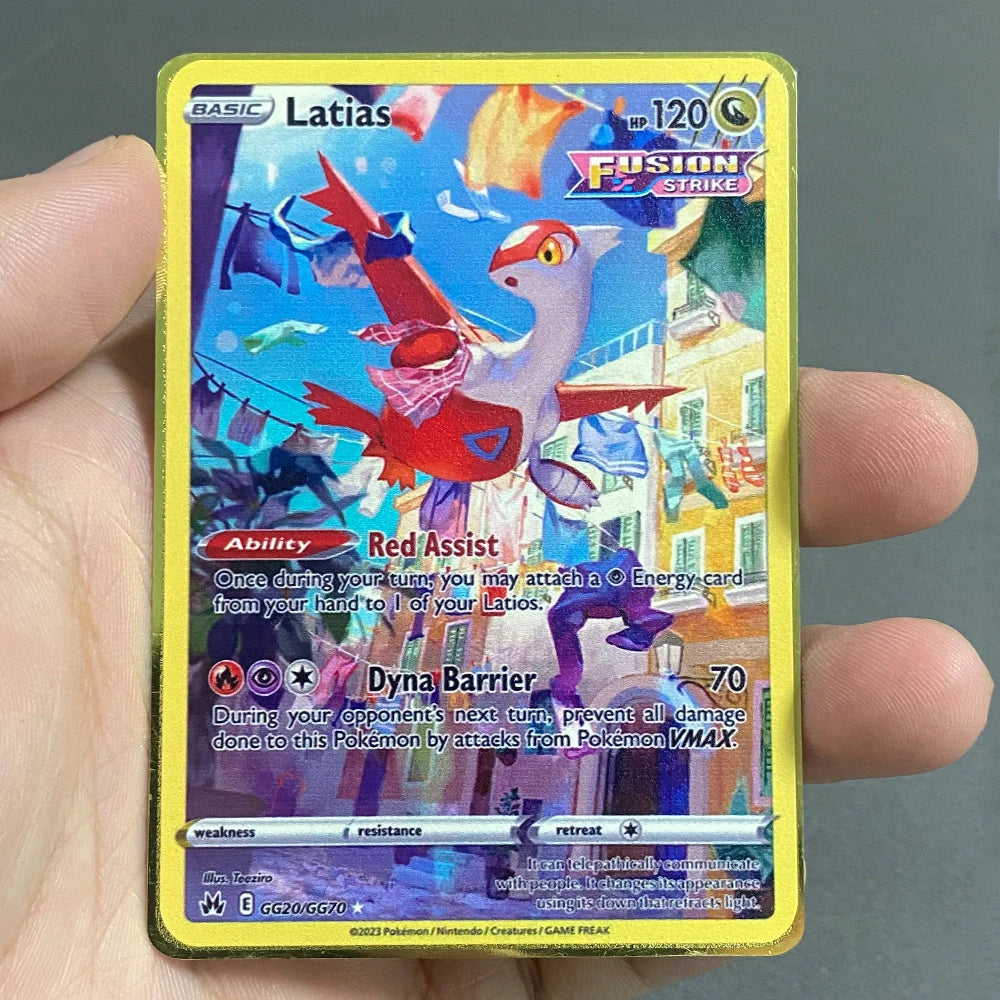 Pokemon Metall Karten Englisch Anime Pikachu Charizard Vmax GX V Buchstaben Spiel Sammlung Karte Kind