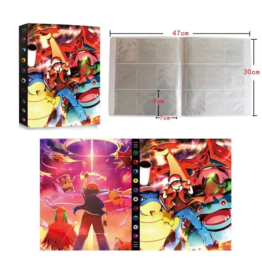 Karte Album Charizard 240/432Pcs Buch Karte Brief Eevee Halter Binder Anime Karten Protector Notebook