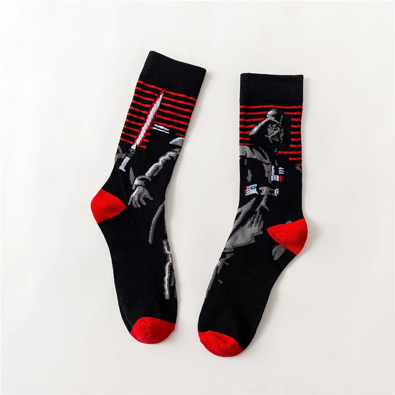 Herbst-Winter-Star Wars-Socken – Meister Yoda, R2-D2, Wookiee & Jedi Cosplay (Größe 37-45)