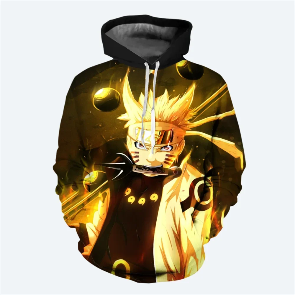 Sweat à capuche imprimé 3D Sasuke Naruto Fashion Pullover Sweatshirt
