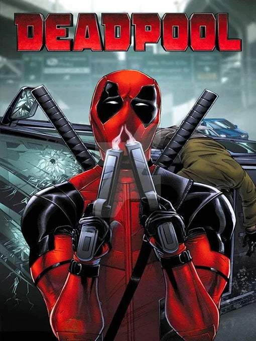 YOUQU Diamantmalerei Kunstfiguren Stickerei Kreuzstich „Deadpool“ Diamantmosaik Heimdekoration