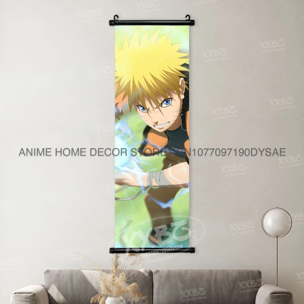 Naruto Posters Scroll Wall Decor Anime Hanging Nara Shikamaru Art Paintings Orochimaru