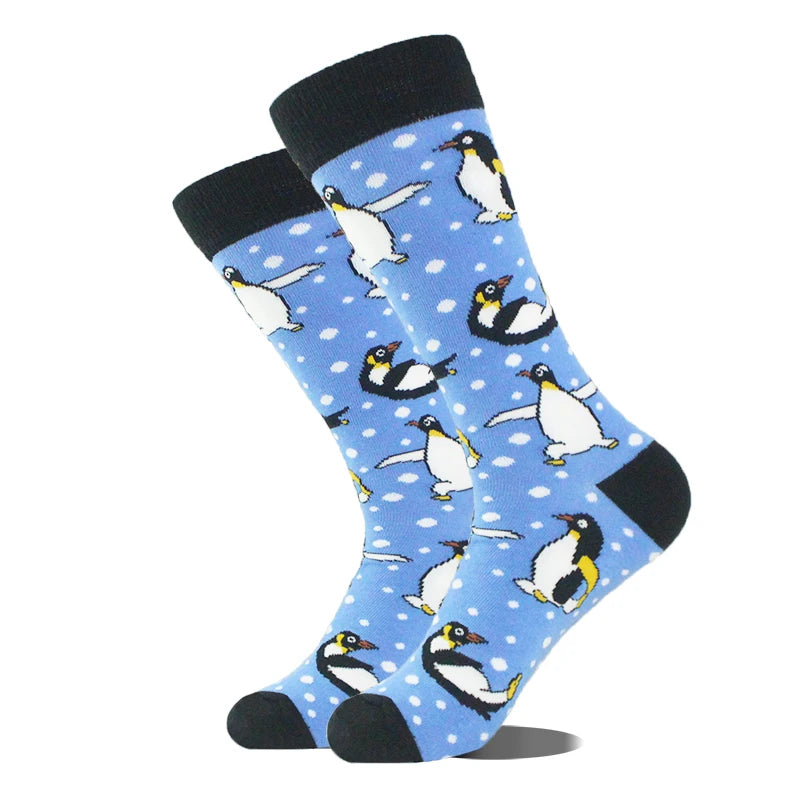 Design Ente Lustige Socken Männer Glücklich Musik Bier Zahn Panda Pinguin