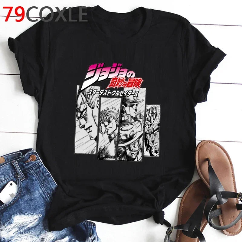 JoJo's Bizarre Adventure T-Shirt, lustiges Cartoon-Anime-Grafik-T-Shirt