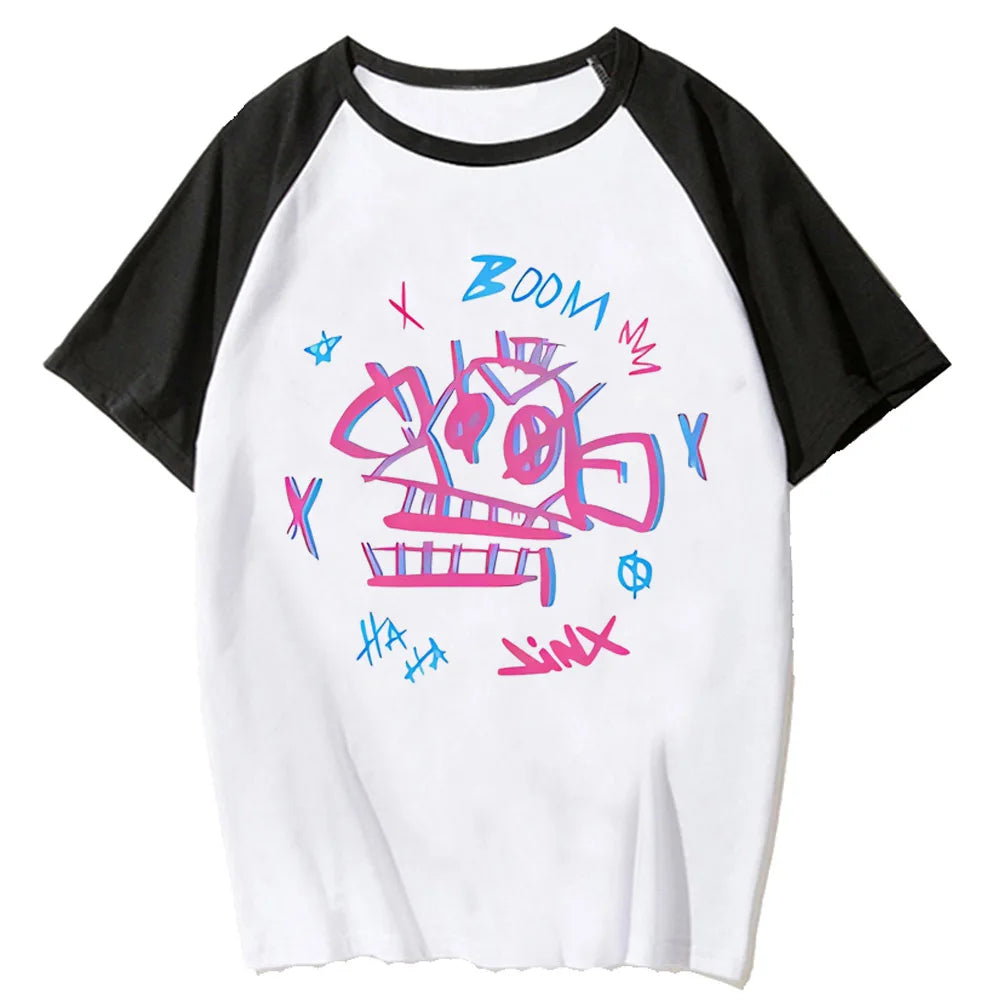 T-shirt animé Jinx Harajuku