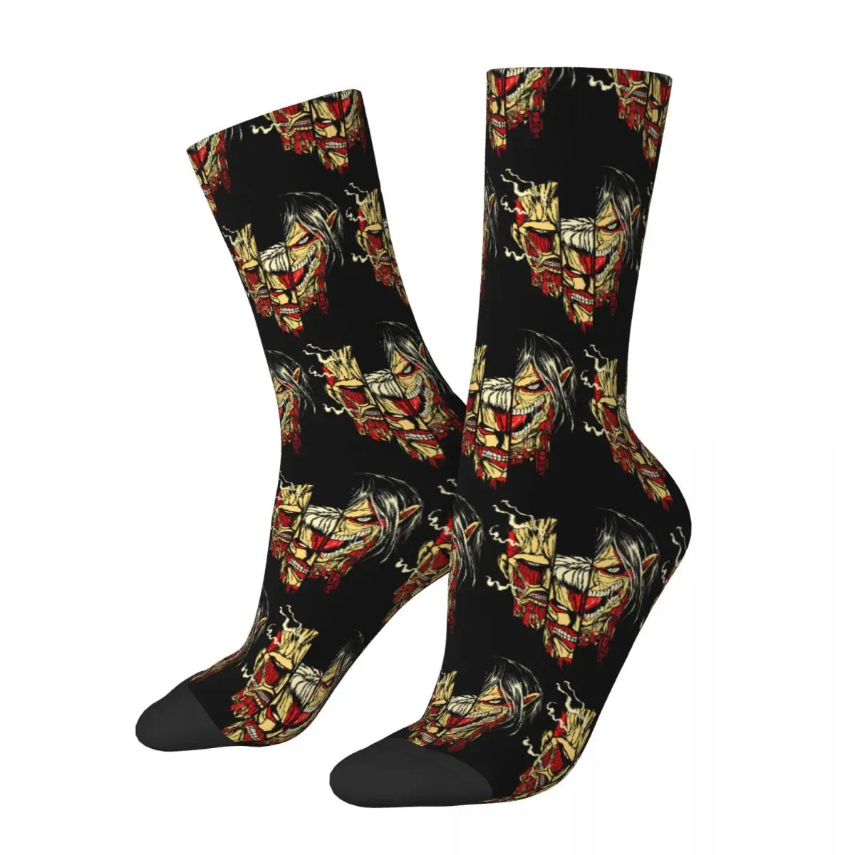 Eren Attack on Titan Socken – Lustige bedruckte Unisex Winter Street Style Crazy Socken