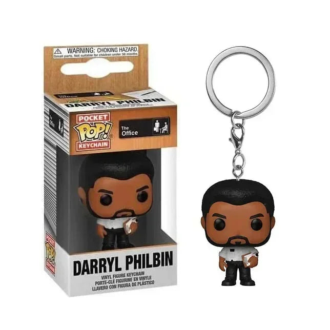 FUNKO POP Das Büro Schlüsselanhänger Spielzeug PAM BEESLY DWIGHT SCHRUTE Darryl Figur Pocket Pop Schlüsselanhänger