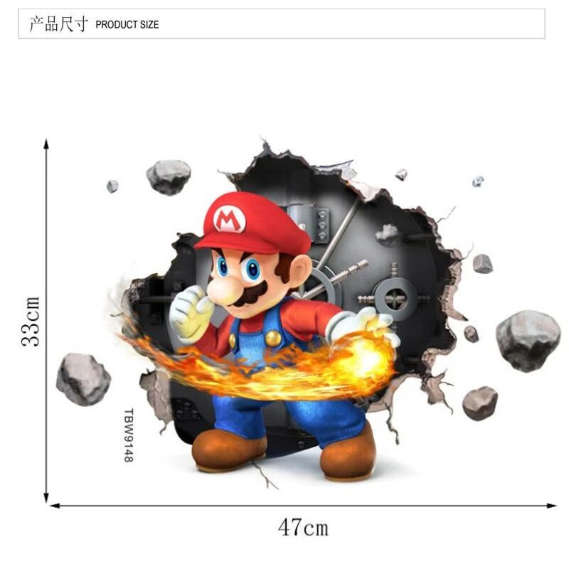3D Cartoon game wall sticker wall decoration