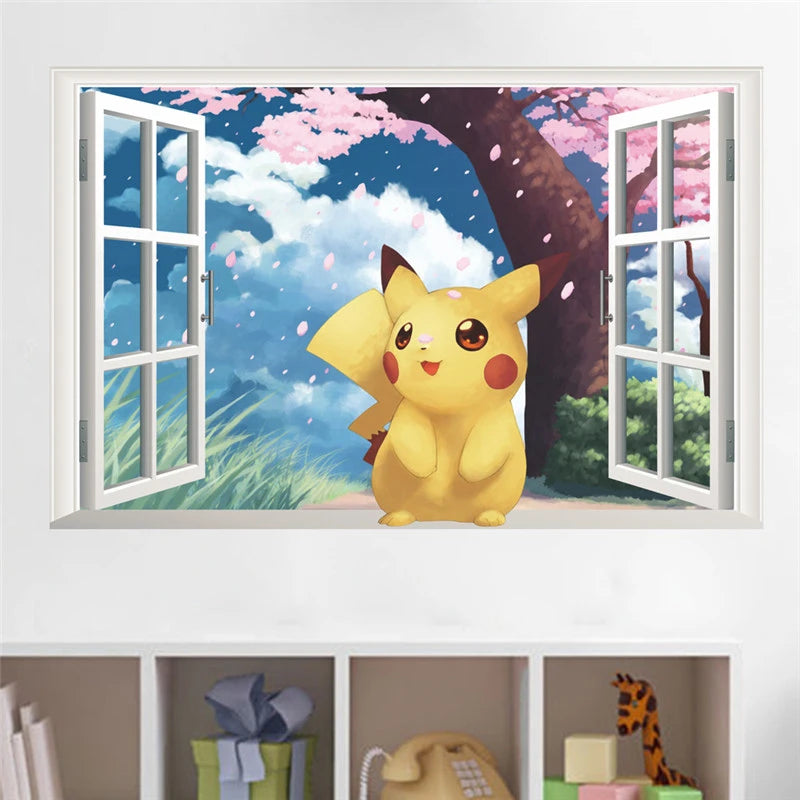Sticker mural Pokémon Pikachu pour enfants Décoration murale Affiches