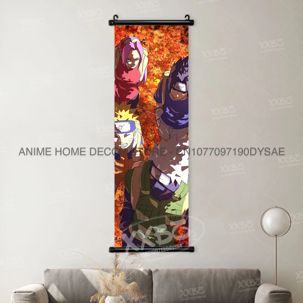 Naruto Posters Scroll Wall Decor Anime Hanging Nara Shikamaru Art Paintings Orochimaru