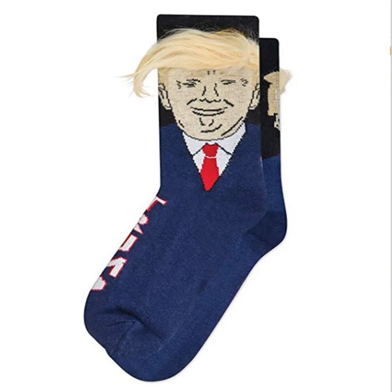 Lustige Socken Charakter Abstrakt 3D Fake Hair Sokken