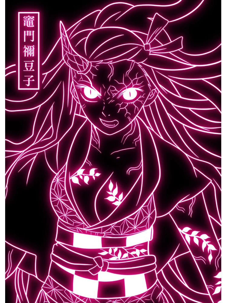 Neon-Stil Poster Leinwand Malerei Japan Anime Cartoon Figur Wandkunst für Wohnzimmer Home Decor ungerahmt