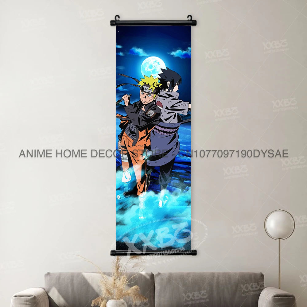 Naruto Posters Scroll Wall Decor Anime Hanging Nara Shikamaru Art Paintings Orochimaru