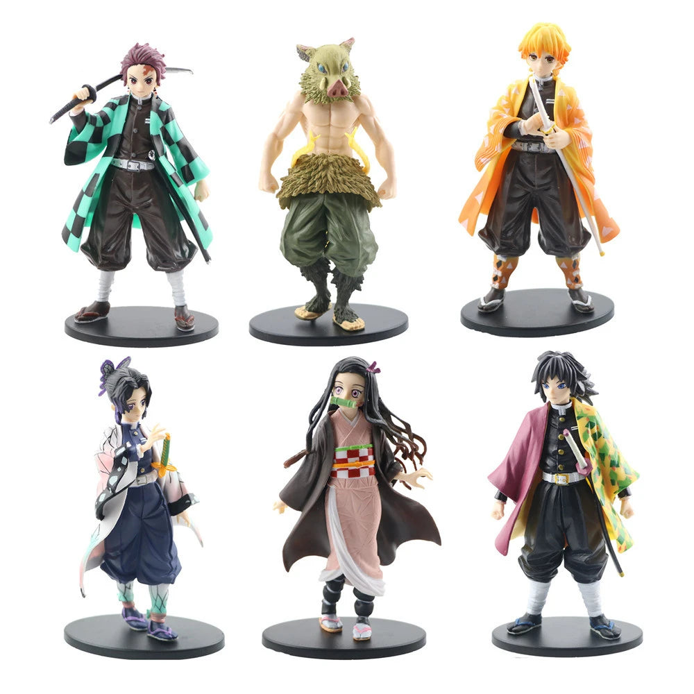 Anime Demon Slayer Figur Kamado Tanjirou Nezuko Actionfiguren Modell Figur