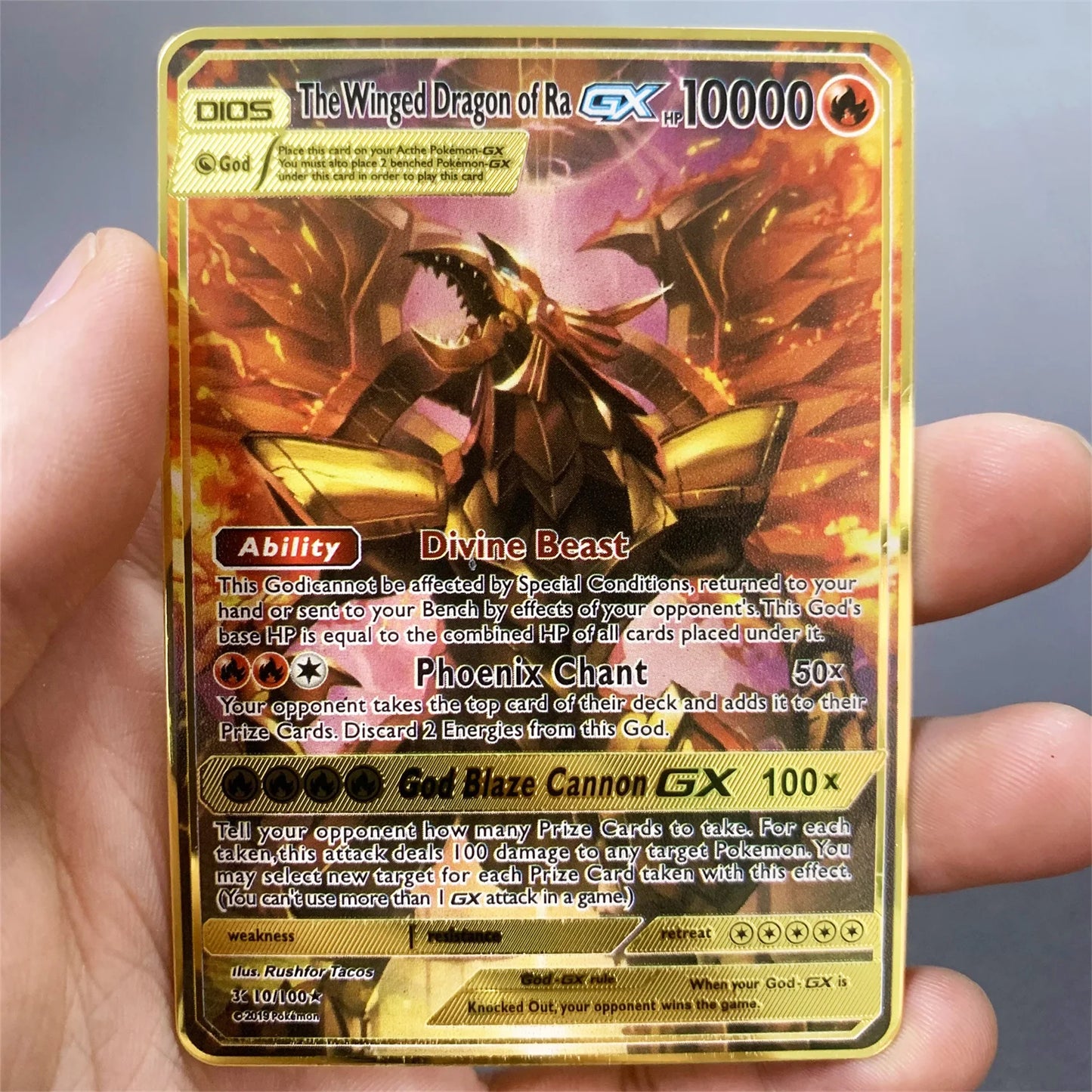 Pokemon Metall Karte 10000 Punkte Arceus Charizard Raichu Super Karte Goldene Englisch Anime Sammlung Karten