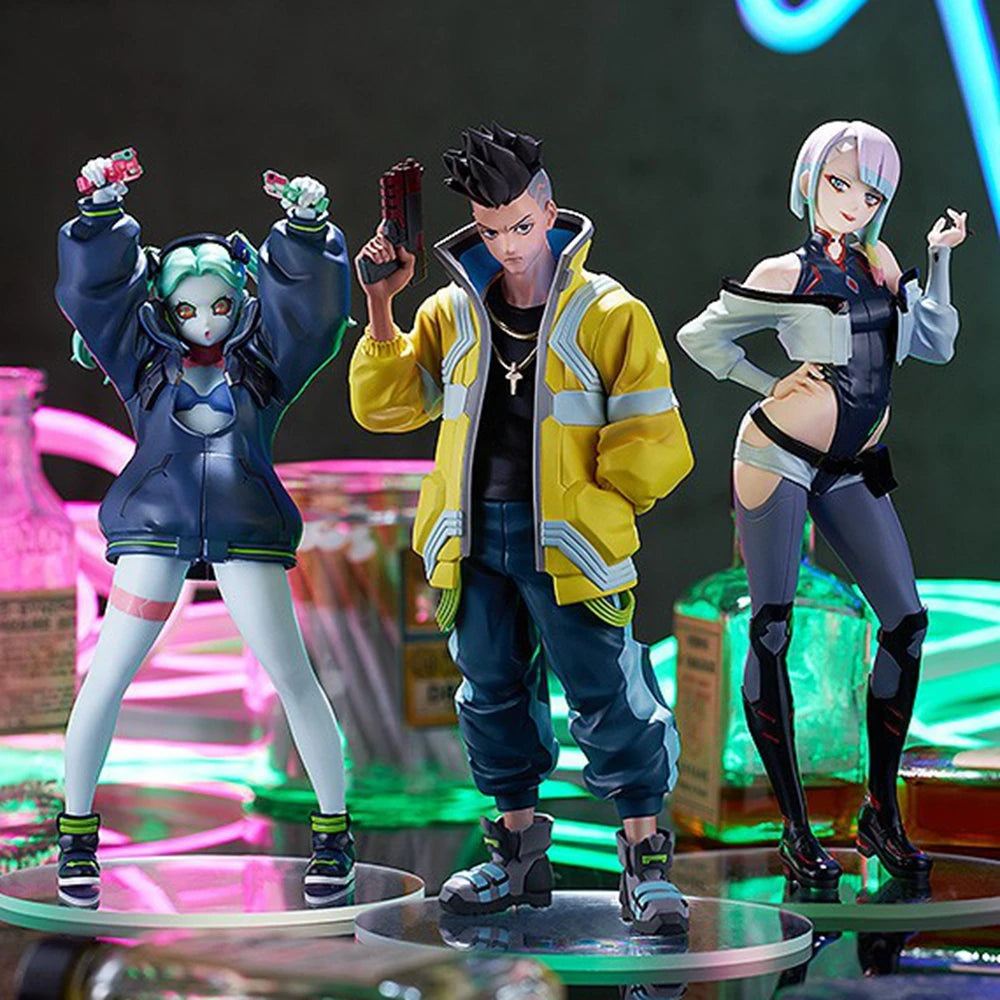 Cyberpunk : Figurines Edgerunners David, Lucy et Rebecca – Modèle debout en PVC, jouet cadeau et décoration de bureau