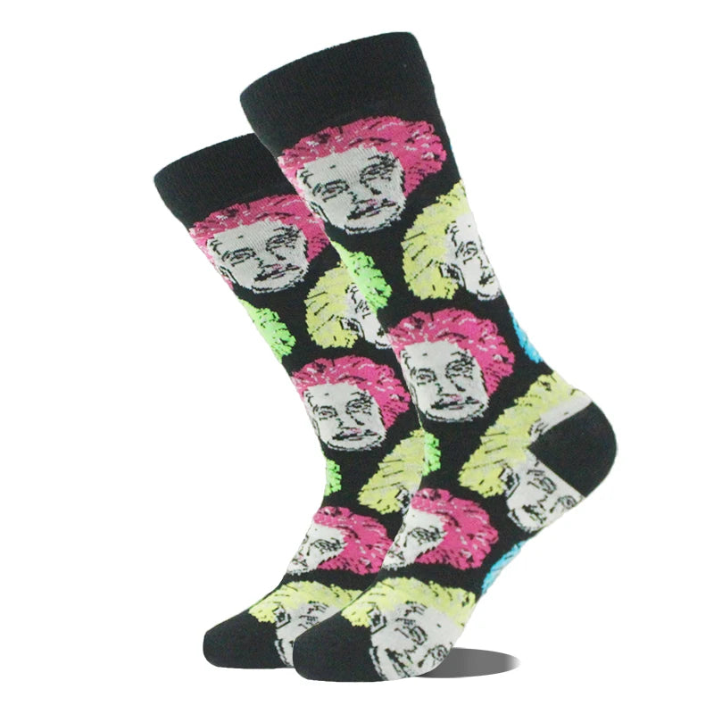 Baumwolle Glücklich Lustige Socken Männer Alien Planet Shark Verrückte Design Sokken