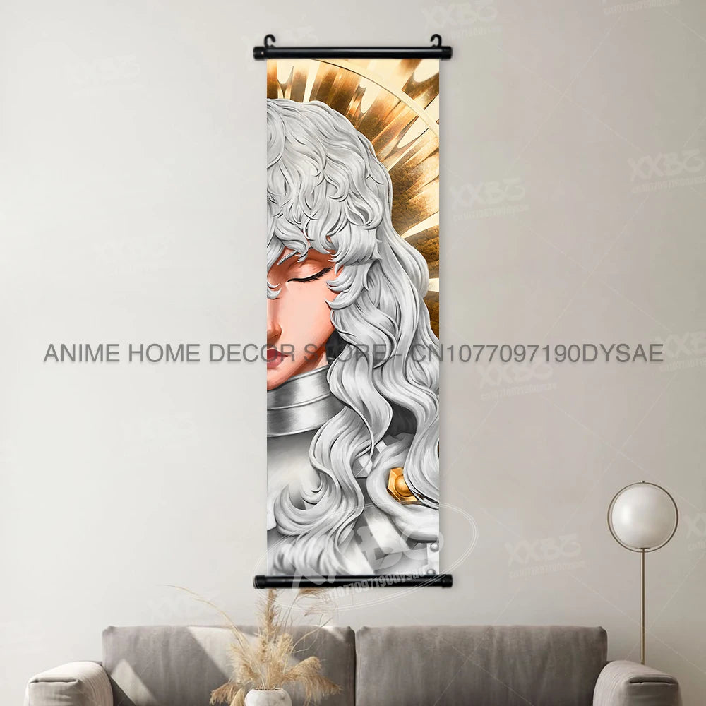 Berserk Poster Black Swordsman Wall Artwork Scrolls Anime Home Decoration