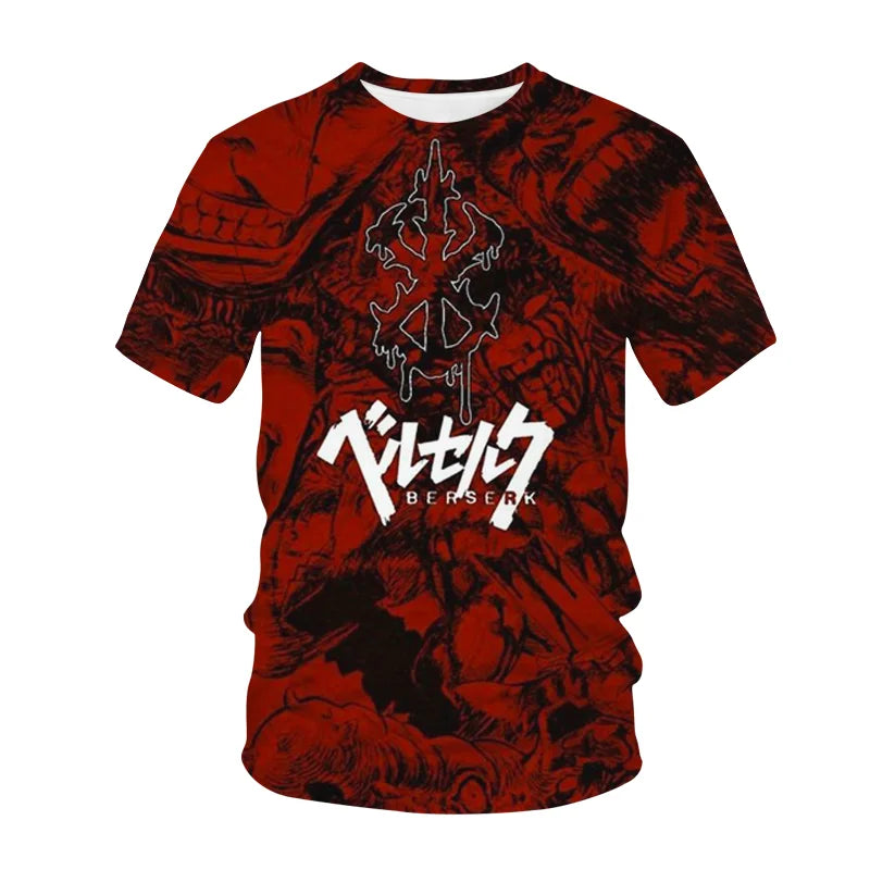 T-shirt Berserk imprimé en 3D pour homme, femme et enfant