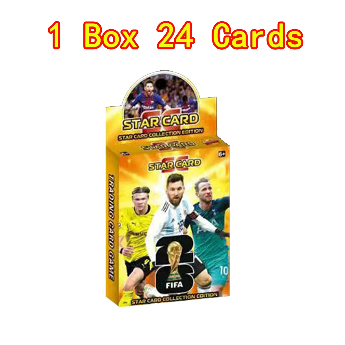 2025 New 24PCS Mini Messi Ronaldo Mbappe Neymar Cards LASER Collection Football Star Rare Game Toys