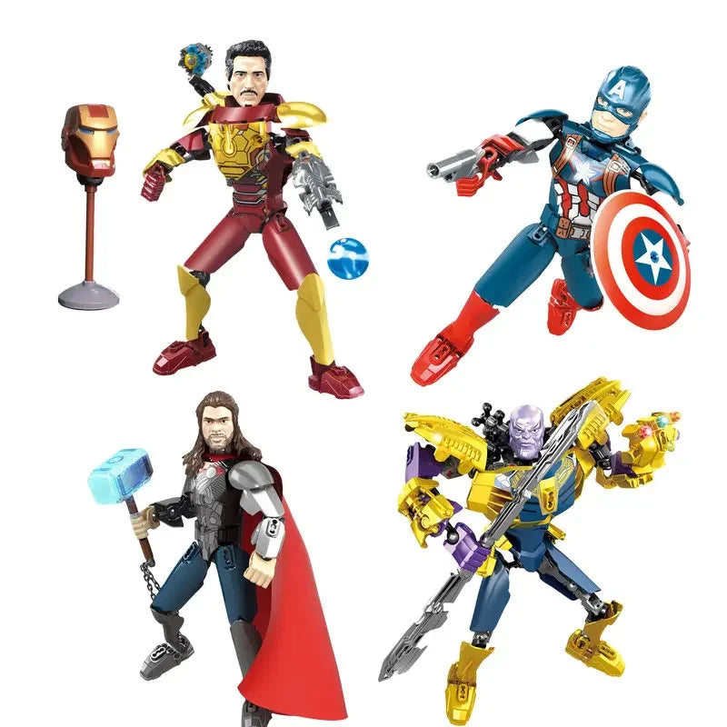 Figurine de héros à construire Iron Big Assembly Figures Action Toys Compatible avec la collection Lego