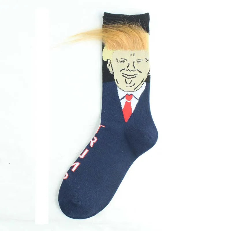 Lustige Socken Charakter Abstrakt 3D Fake Hair Sokken