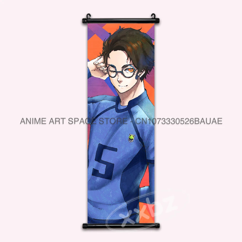 Blue Lock Hanging Painting Anime Poster Wall Art Canvas Scroll Home Decor